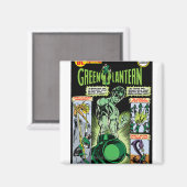 Grüne Laterne - Grünes schattiges Comic Magnet (Vorderseite/Rückseite)