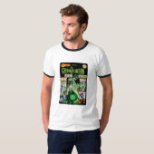 Grüne Laterne - Grünes schattiges Comic T-Shirt (Vorne ganz)