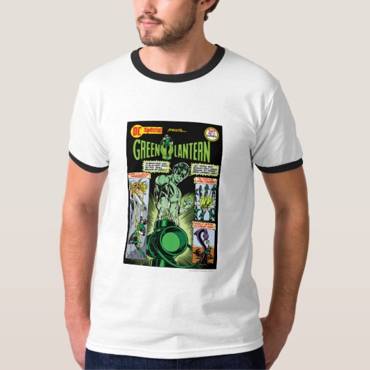 Grüne Laterne - Grünes schattiges Comic T-Shirt (Vorderseite)