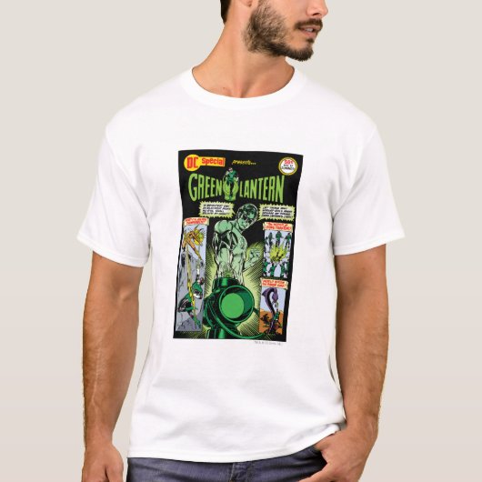 Grüne Laterne - Grünes schattiges Comic T-Shirt (Vorderseite)