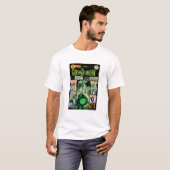 Grüne Laterne - Grünes schattiges Comic T-Shirt (Vorne ganz)