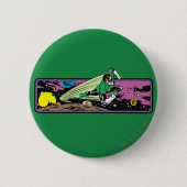 Grüne Laterne im Raum Button (Vorderseite)