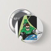 Grüne Laterne im Raum Button (Vorne & Hinten)