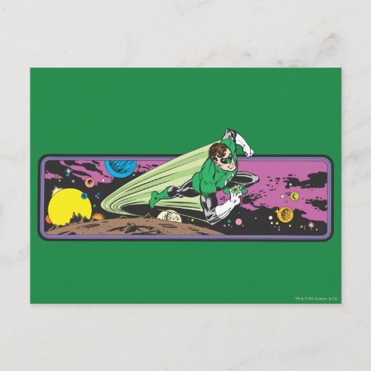 Grüne Laterne im Raum Postkarte (Vorderseite)