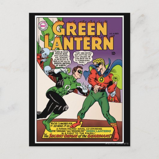 Grüne Laterne im Ring Postkarte (Vorderseite)