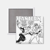 Grüne Laterne im Ring, Schwarz und Weiß Magnet (Vorderseite/Rückseite)