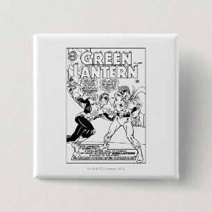 Grüne Laterne im Ring, Schwarzweiss Button