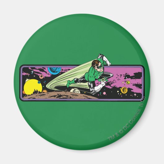 Grüne Laterne im Weltraum Magnet (Vorne)