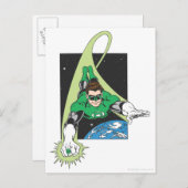 Grüne Laterne im Weltraum Postkarte (Vorne/Hinten)