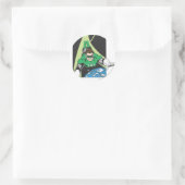 Grüne Laterne im Weltraum Runder Aufkleber (Tasche)