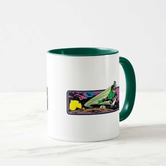 Grüne Laterne im Weltraum Tasse (VorderseiteRechts)
