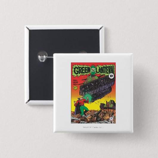 Grüne Laterne in den Gräben Button (Vorne & Hinten)