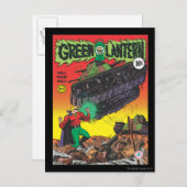 Grüne Laterne in den Gräben Postkarte (Vorne/Hinten)