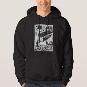 Grüne Laterne in den Gräben, Schwarzweiss Hoodie