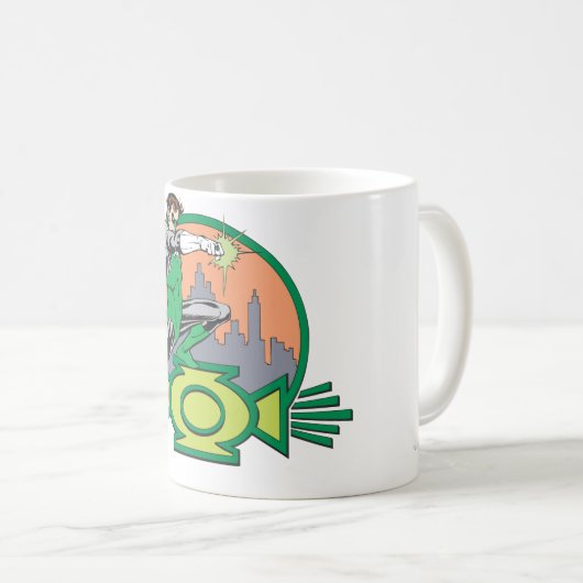 Grüne Laterne Kaffeetasse (VorderseiteRechts)