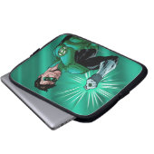 Grüne Laterne Laptopschutzhülle (Vorne Knopf)
