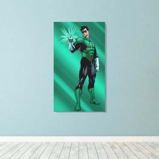 Grüne Laterne Leinwanddruck (Insitu (Holzboden))