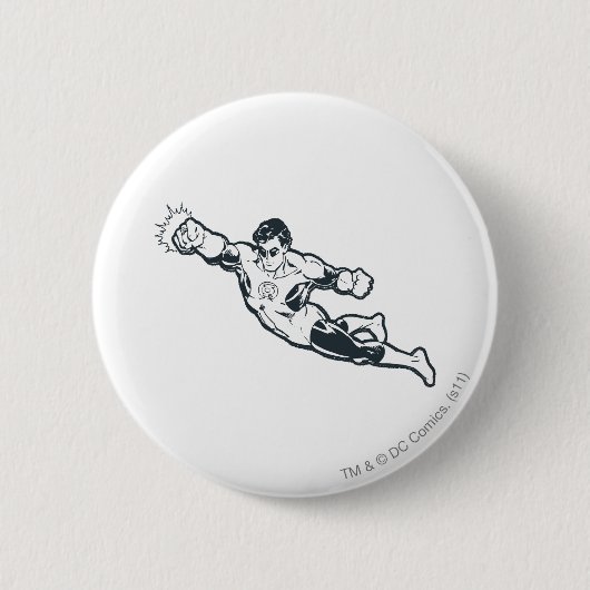 Grüne Laterne locht BW Button (Vorderseite)