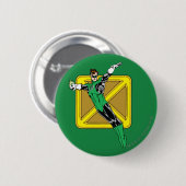 Grüne Laterne mit Hintergrund Button (Vorne & Hinten)