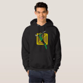 Grüne Laterne mit Hintergrund Hoodie (Vorne ganz)