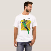 Grüne Laterne mit Hintergrund T-Shirt (Vorne ganz)