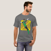 Grüne Laterne mit Hintergrund T-Shirt (Vorne ganz)