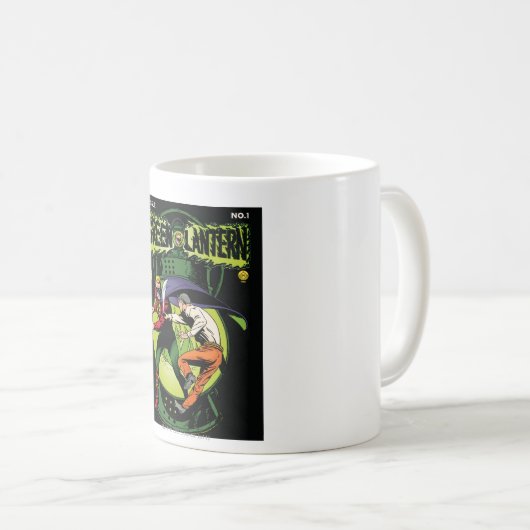 Grüne Laterne mit Kampffläche Kaffeetasse (VorderseiteRechts)