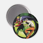 Grüne Laterne mit Kampffläche Magnet (Vorderseite/Rückseite)