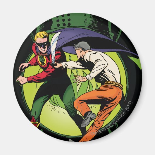 Grüne Laterne mit Kampffläche Magnet (Vorne)