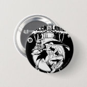 Grüne Laterne mit Kap im Kampf, Schwarzweiss Button (Vorne & Hinten)