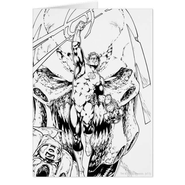 Grüne Laterne mit Lichtstrom (Vorne)