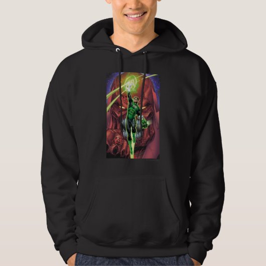 Grüne Laterne mit Lichtstrom - Farbe Hoodie (Vorderseite)