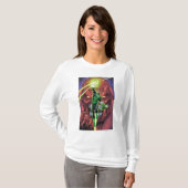 Grüne Laterne mit Lichtstrom - Farbe T-Shirt (Vorne ganz)