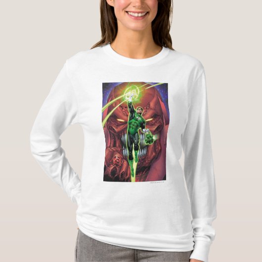 Grüne Laterne mit Lichtstrom - Farbe T-Shirt (Vorderseite)