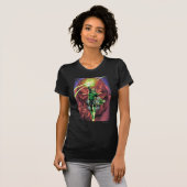 Grüne Laterne mit Lichtstrom - Farbe T-Shirt (Vorne ganz)