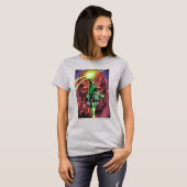 Grüne Laterne mit Lichtstrom - Farbe T-Shirt (Vorne ganz)