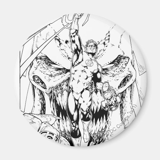 Grüne Laterne mit Lichtstrom Magnet (Vorne)