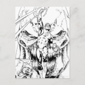 Grüne Laterne mit Lichtstrom Postkarte (Vorderseite)