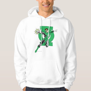 Grüne Laterne mit Logo-Hintergrund Hoodie