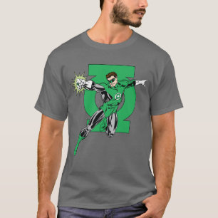 Grüne Laterne mit Logo-Hintergrund T-Shirt