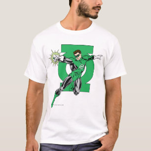 Grüne Laterne mit Logo-Hintergrund T-Shirt