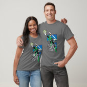 Grüne Laterne mit Stadtgeschichte T-Shirt (Unisex)