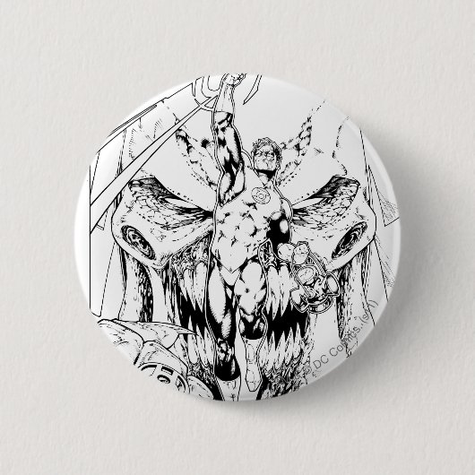 Grüne Laterne mit Strom des Lichtes Button (Vorderseite)