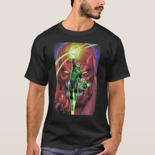 Grüne Laterne mit Strom des Lichtes - Farbe T-Shirt