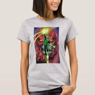 Grüne Laterne mit Strom des Lichtes - Farbe T-Shirt