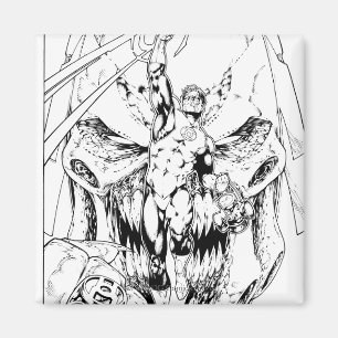 Grüne Laterne mit Strom des Lichtes Magnet