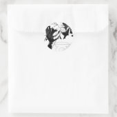 Grüne Laterne nah nach oben, Schwarz und Weiß Runder Aufkleber (Tasche)