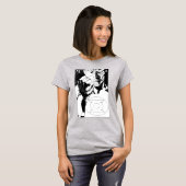 Grüne Laterne nah nach oben, Schwarz und Weiß T-Shirt (Vorne ganz)