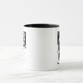 Grüne Laterne nah nach oben, Schwarz und Weiß Tasse (Zentrum)