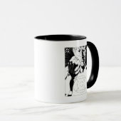 Grüne Laterne nah nach oben, Schwarz und Weiß Tasse (VorderseiteRechts)